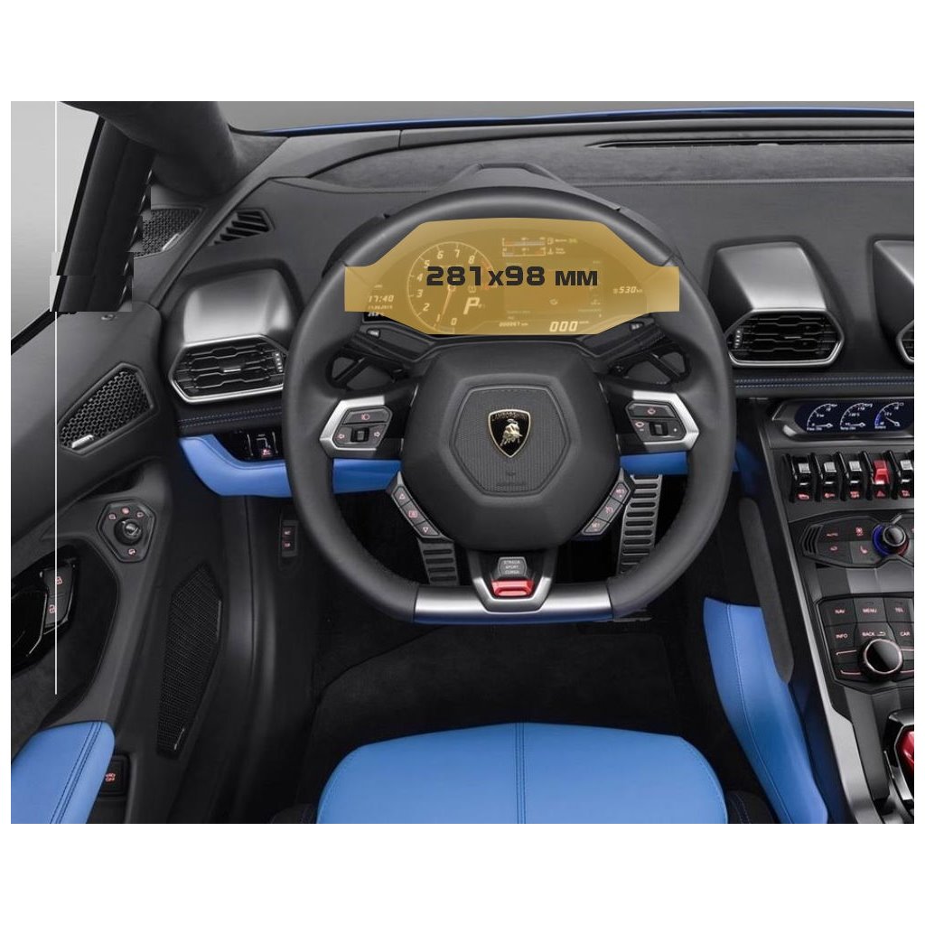 Lamborghini Huracan 2014 - Attuale Tachimetro Digitale ExtraShield Screeen Protector-Huracán