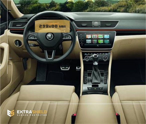 Skoda Superb (B8) 2015 - Present Digital Speedometer LCD-Digi 10,25 ExtraShield Screeen Protector-SUPERB