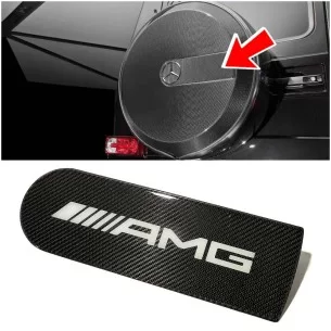 Carbon fiber badge emblem logo for rear spare tire wheel cover AMG Mercedes-Benz W463A W464 G-Class G-Wagon-Logos and Emblems
