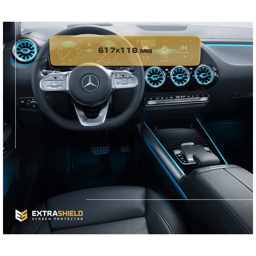 Mercedes-Benz B-Class (T247) 2018 - 2020 Digital Speedometer + Multimedia 12,3 ExtraShield Screeen Protector-B CLASS Mercedes-Benz B-Class (T247) 2018 - 2020 Digital Speedometer + Multimedia 12,3 ExtraShield Screeen Protector-B CLASS
