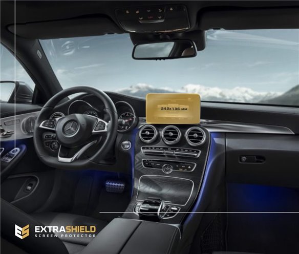 Mercedes-Benz C-class (W205/S205/C205/A205) 2014 - 2018 Multimedia 7 ExtraShield Screeen Protector-C CLASS W205