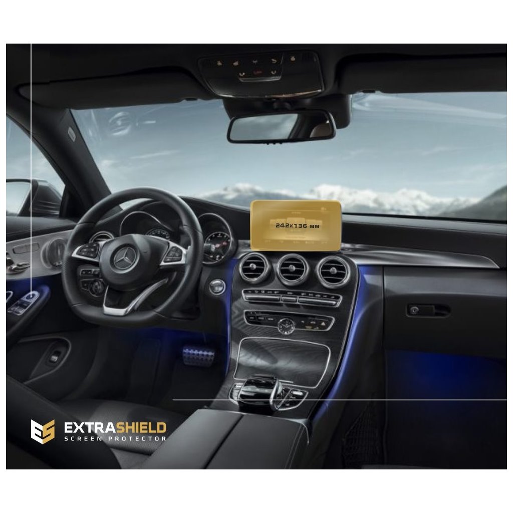 Mercedes-Benz Classe C (W205/S205/C205/A205) 2014 - 2018 Multimedia 7 ExtraShield Screeen Protector-C CLASS W205