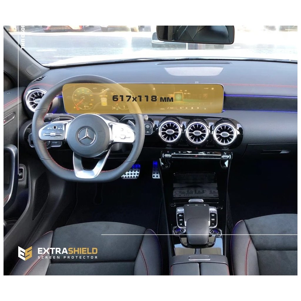 Mercedes-Benz CLA (C118) 2019 - Oggi Tachimetro digitale + Multimedia 10.25 ExtraShield Screeen Protector-CLA CLASS Mercedes-Benz CLA (C118) 2019 - Oggi Tachimetro digitale + Multimedia 10.25 ExtraShield Screeen Protector-CLA CLASS