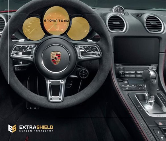 Porsche Cayman 2016 - Gegenwart Digitaler Tacho 12 ExtraShield Screeen Protector-CAYMAN