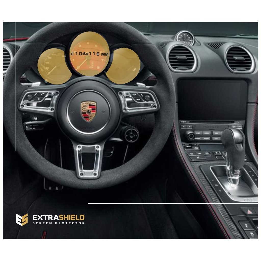 Porsche Cayman 2016 - Gegenwart Digitaler Tacho 12 ExtraShield Screeen Protector-CAYMAN