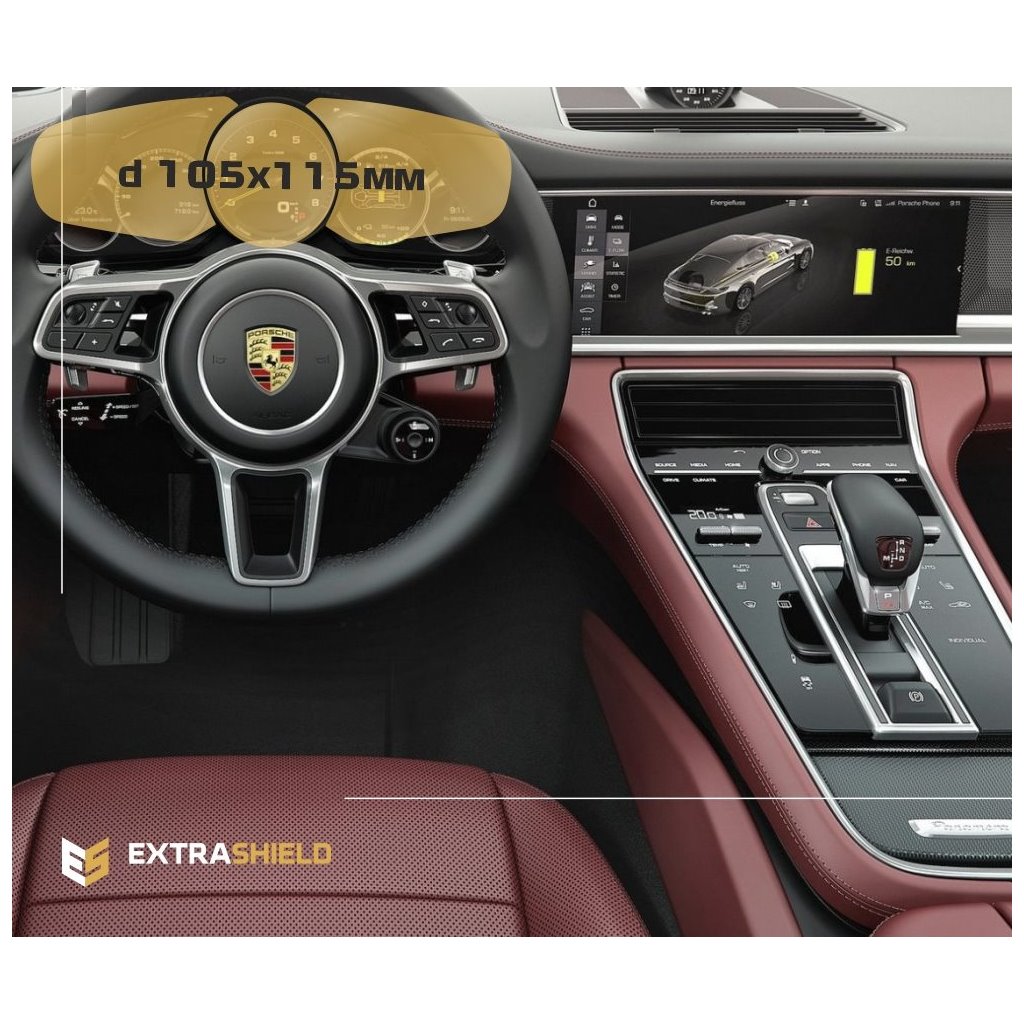 Porsche Panamera II 2017 - Present Digital Speedometer 12 ExtraShield Screeen Protector-PANAMERA