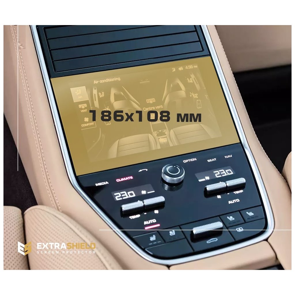 Porsche Panamera II 2017 - Attuale climatizzatore automatico posteriore 10,5 ExtraShield Screeen Protector-PANAMERA Porsche Panamera II 2017 - Attuale climatizzatore automatico posteriore 10,5 ExtraShield Screeen Protector-PANAMERA