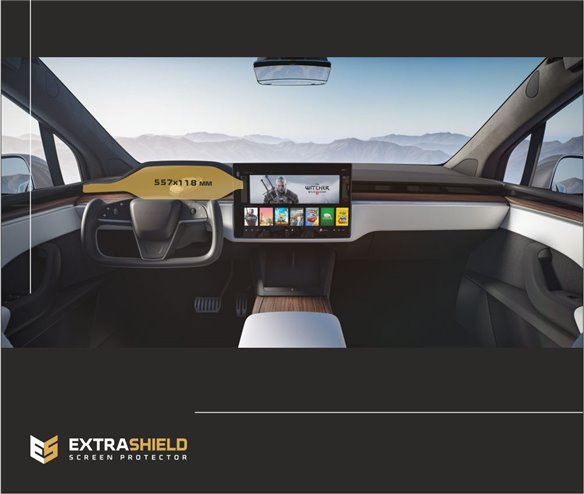 Tesla Model X 2021 - Presente tachimetro digitale ExtraShield Screeen Protector-MODEL X