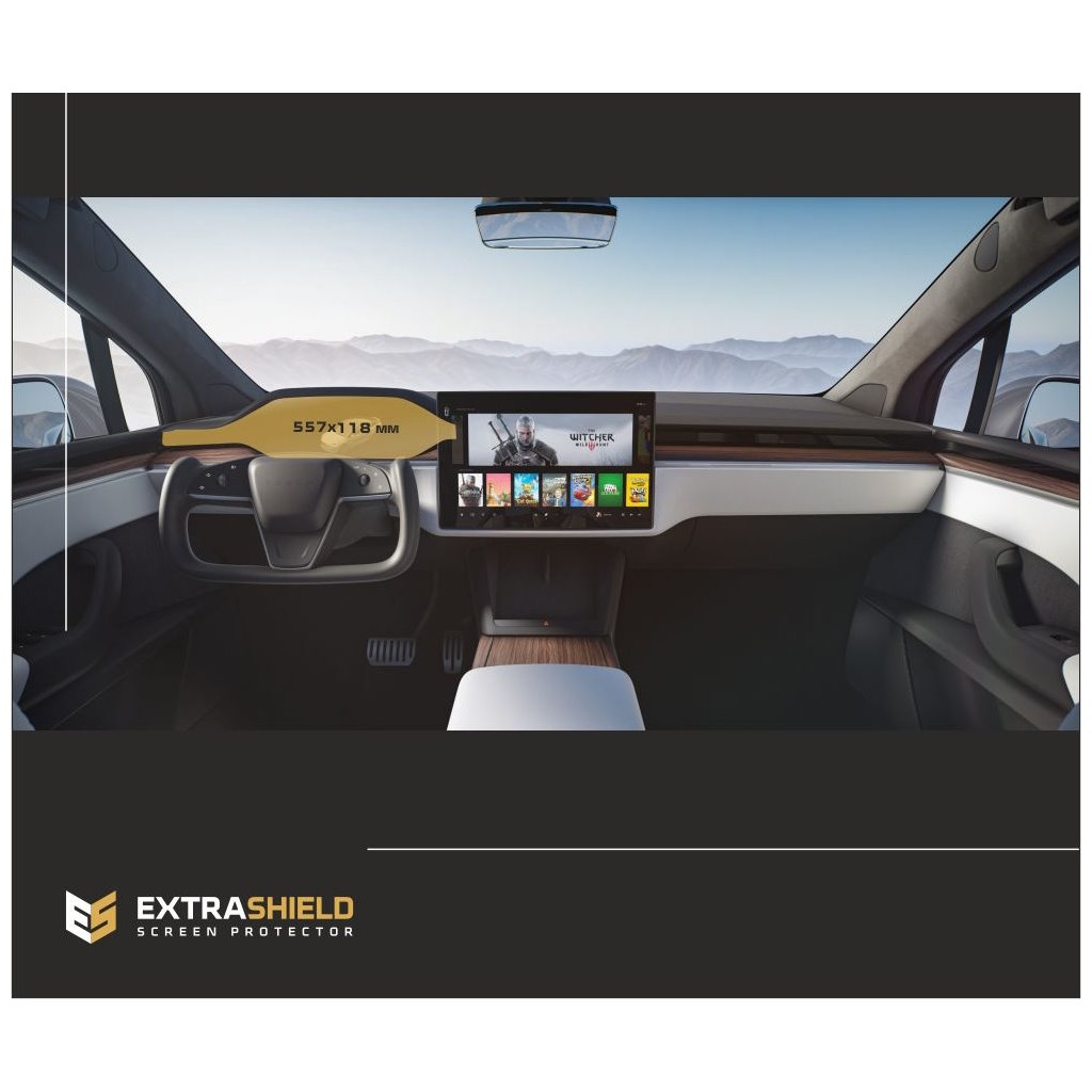 Tesla Model X 2021 - Presente tachimetro digitale ExtraShield Screeen Protector-MODEL X