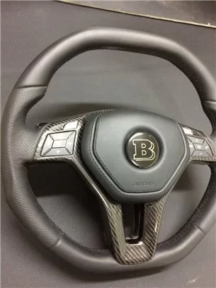 Mercedes-Benz CLS E-Class SLK W172 W212 W218 Steering Wheel Leather Carbon-Mercedes Benz 2