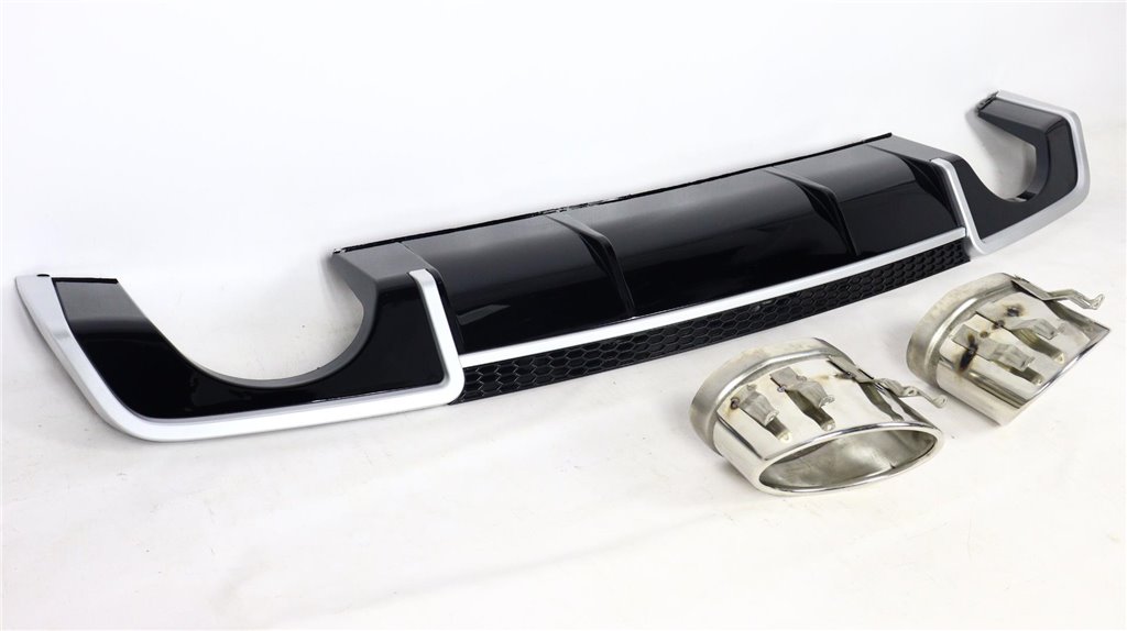 Diffusore posteriore Audi RS3 con finiture di scarico per Audi A3 2012-2015 berlina-A3