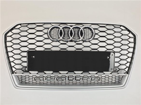 Audi RS6 front bumper radiator grille chrome QUATTRO for Audi A6 2016-2018-A6 2016-2017 Audi RS6 front bumper radiator grille chrome QUATTRO for Audi A6 2016-2018-A6 2016-2017