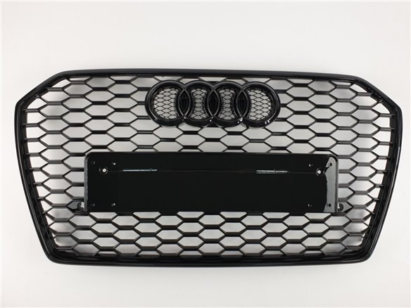Audi RS6 front bumper radiator grille black for Audi A6 2016-2018-A6 2016-2017