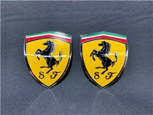 for Ferrari 360 Modena Yellow side pillar Metallic Emblems Badges set 65921900-Ferrari 360 2