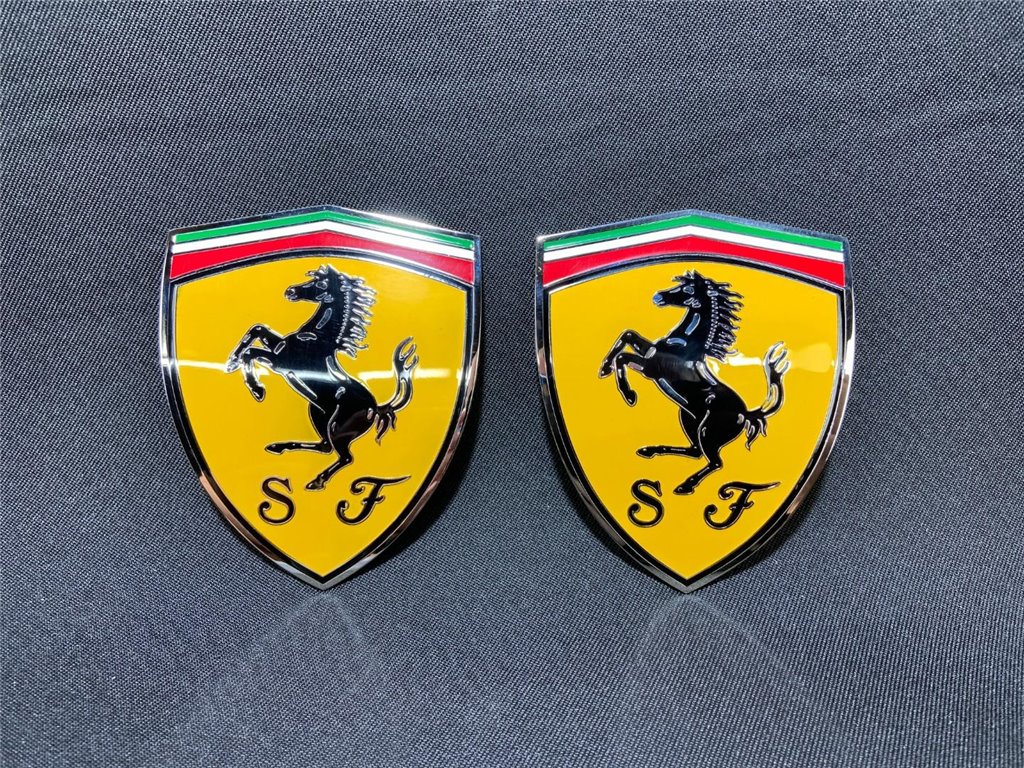 für Ferrari 360 Modena Gelbe Säule Metallic Embleme Abzeichensatz 65921900-Ferrari 360
