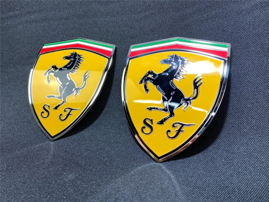 für Ferrari 360 Modena Gelbe Säule Metallic Embleme Abzeichensatz 65921900-Ferrari 360