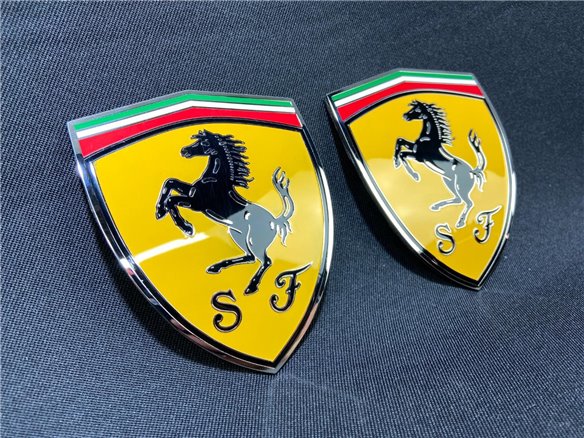 für Ferrari 360 Modena Gelbe Säule Metallic Embleme Abzeichensatz 65921900-Ferrari 360