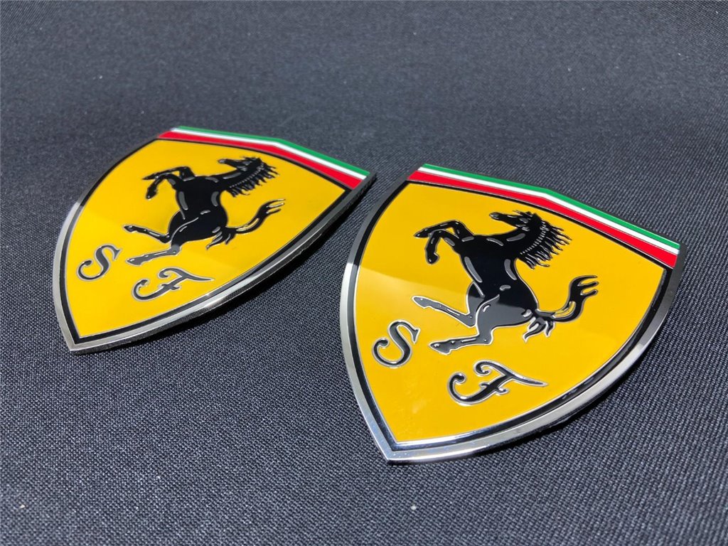 für Ferrari 360 Modena Gelbe Säule Metallic Embleme Abzeichensatz 65921900-Ferrari 360