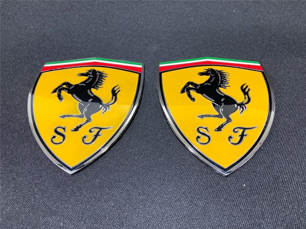 für Ferrari 360 Modena Gelbe Säule Metallic Embleme Abzeichensatz 65921900-Ferrari 360