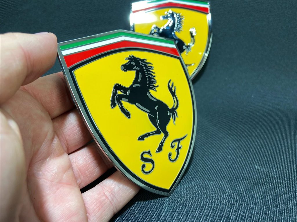 für Ferrari 360 Modena Gelbe Säule Metallic Embleme Abzeichensatz 65921900-Ferrari 360