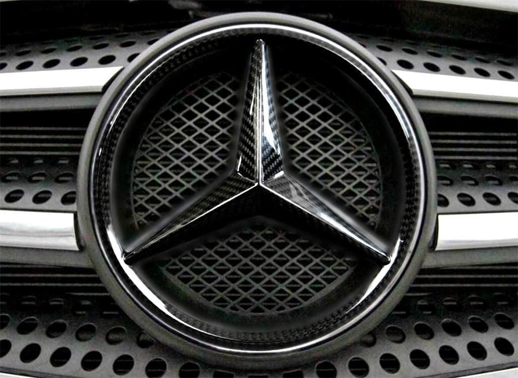 Emblemi a stella della griglia del radiatore in fibra di carbonio per Mercedes-Benz Classe G W463a W464 G-Wagon-Loghi ed emblemi Emblemi a stella della griglia del radiatore in fibra di carbonio per Mercedes-Benz Classe G W463a W464 G-Wagon-Loghi ed emblemi