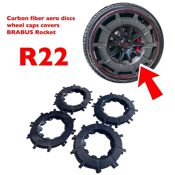 Carbon fiber aero discs wheel caps covers R22 Rocket style for Mercedes Benz G W463A 4pcs-Suspension and Wheels Carbon fiber aero discs wheel caps covers R22 Rocket style for Mercedes Benz G W463A 4pcs-Suspension and Wheels