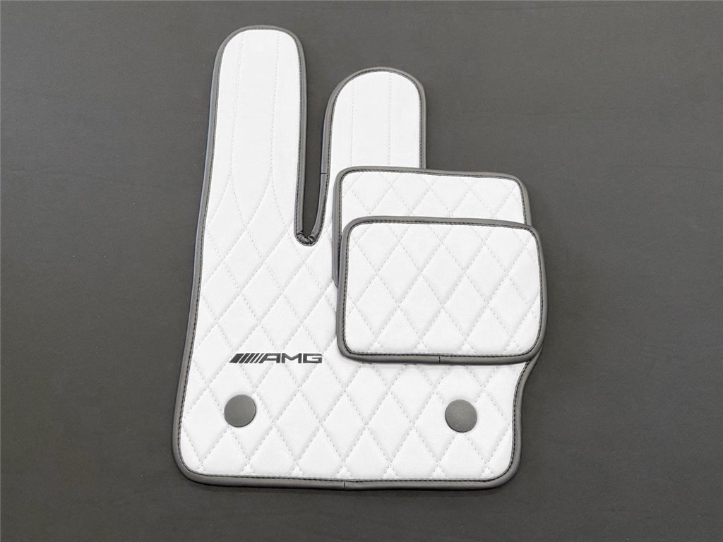 WHITE AMG Floor Mats for Mercedes-Benz W463A-Interior Style WHITE AMG Floor Mats for Mercedes-Benz W463A-Interior Style