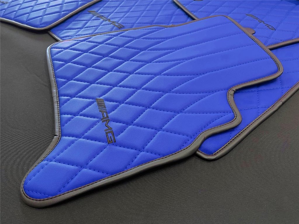 BLUE AMG Floor Mats for Mercedes-Benz W463A-Interior Style BLUE AMG Floor Mats for Mercedes-Benz W463A-Interior Style