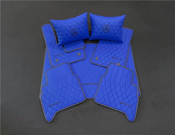 BLUE AMG Floor Mats for Mercedes-Benz W463A-Interior Style BLUE AMG Floor Mats for Mercedes-Benz W463A-Interior Style