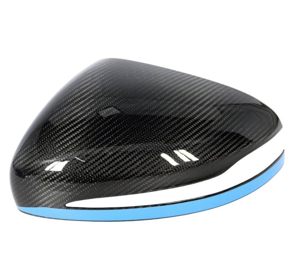Copri specchietti in fibra di carbonio con striscia blu per Mercedes-Benz Classe G W463A W464 G63-Parti del corpo