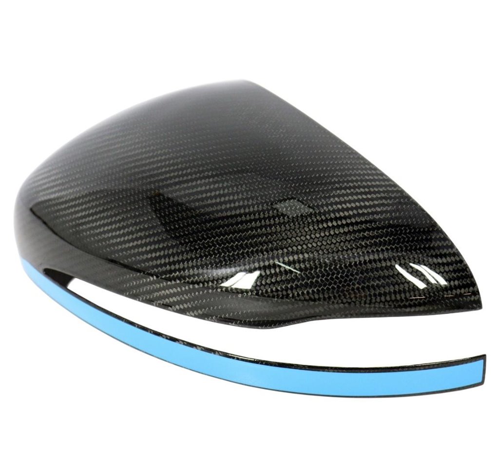 Copri specchietti in fibra di carbonio con striscia blu per Mercedes-Benz Classe G W463A W464 G63-Parti del corpo