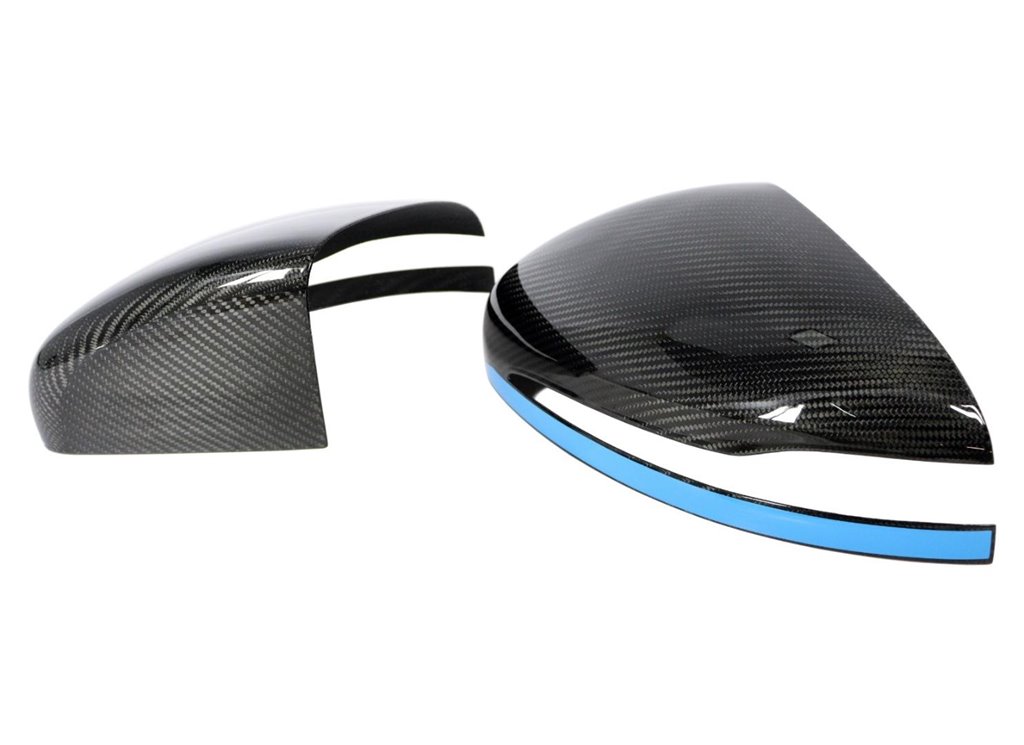 Copri specchietti in fibra di carbonio con striscia blu per Mercedes-Benz Classe G W463A W464 G63-Parti del corpo