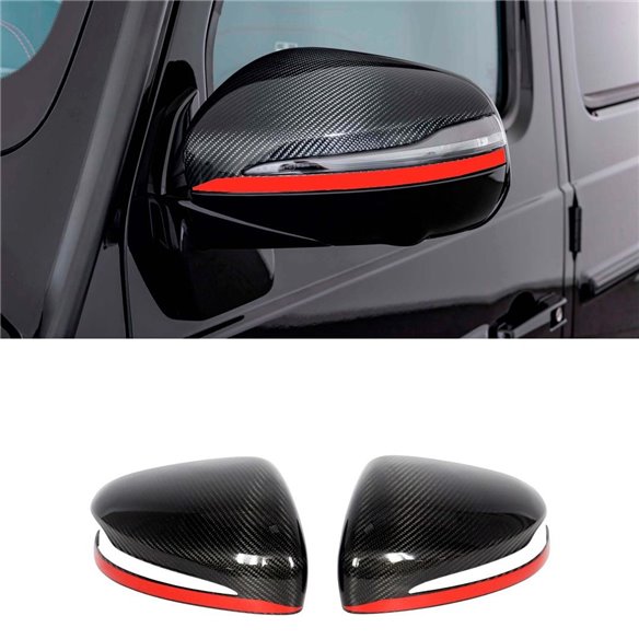 Calotte degli specchietti in carbonio con striscia rossa per Mercedes-Benz Classe G W463A W464 G63-Parti del corpo