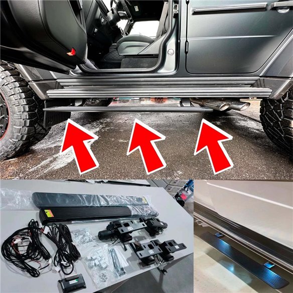 Pedane elettriche con illuminazione a LED per Mercedes-Benz W463A W464 Classe G-Accessori decorativi e funzionali Pedane elettriche con illuminazione a LED per Mercedes-Benz W463A W464 Classe G-Accessori decorativi e funzionali