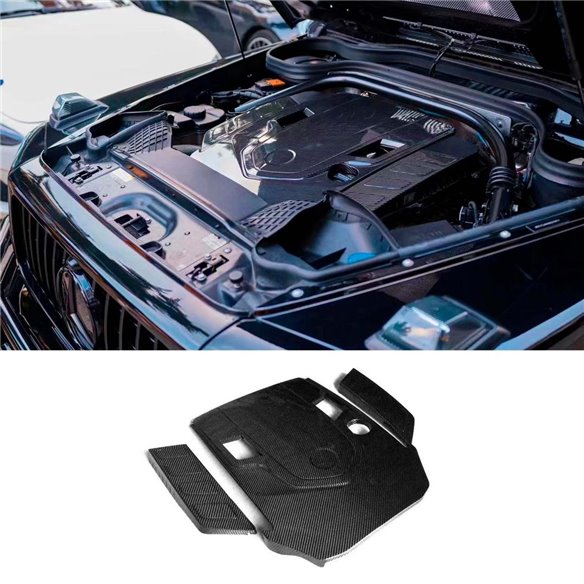 Carbon fiber engine cover for Mercedes-Benz W463A G500 W464 G-Wagon G-Class-Decorative and Functional Accessories Carbon fiber engine cover for Mercedes-Benz W463A G500 W464 G-Wagon G-Class-Decorative and Functional Accessories