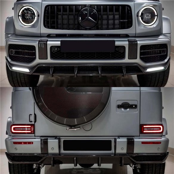 Carbon fiber diffusers for W463a Mercedes-Benz AMG bumpers-Body Parts