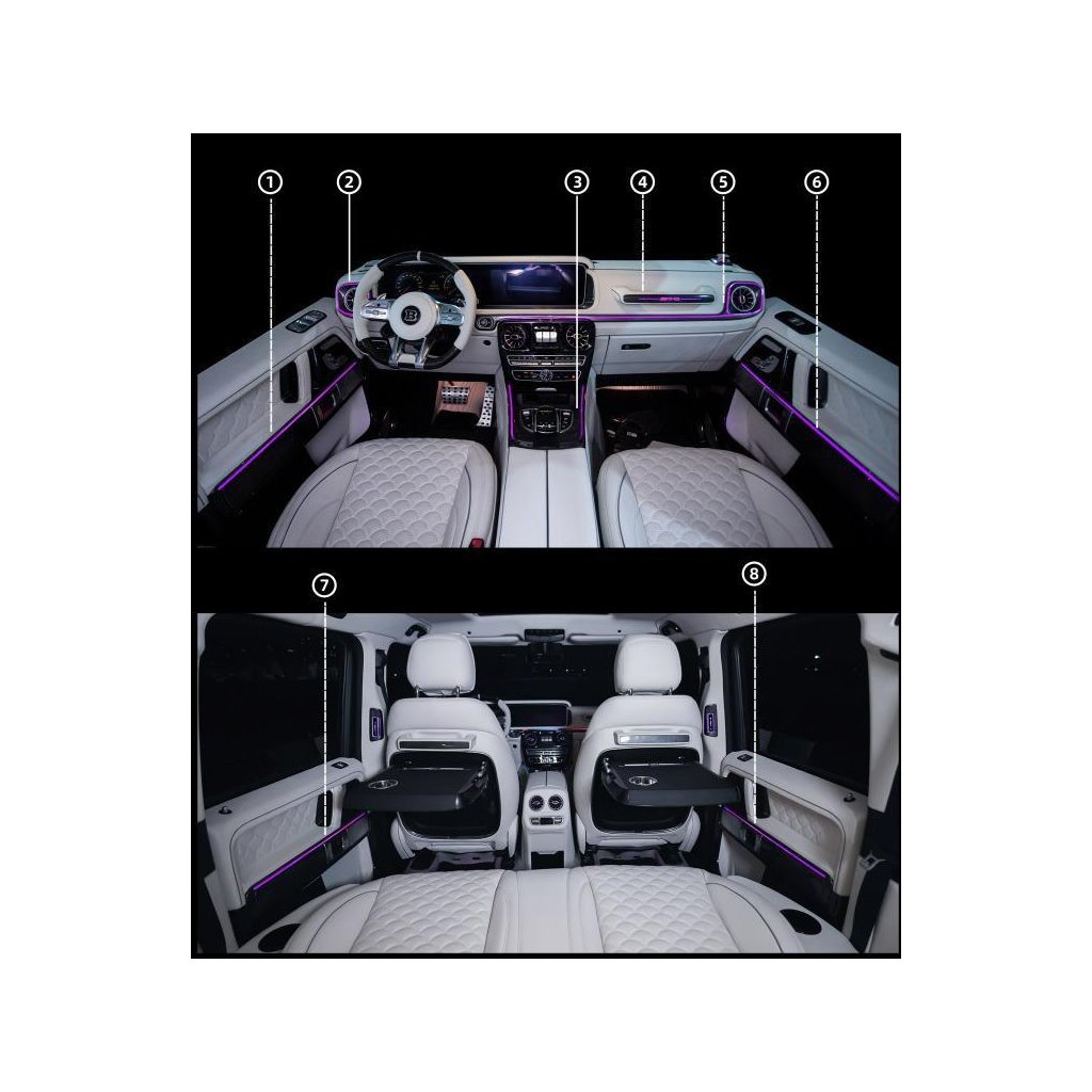 AMG-Interieur mit LED-Beleuchtung für Mercedes-Benz W463A W464 G-Klasse-Beleuchtungselemente
