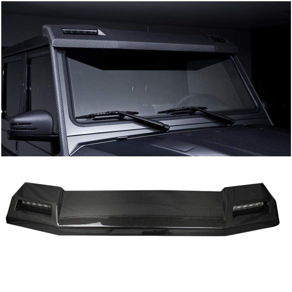 Carbon fiber front roof spoiler with LEDs for Mercedes-Benz W463 G-Wagon 4x4 6x6-Lighting Elements