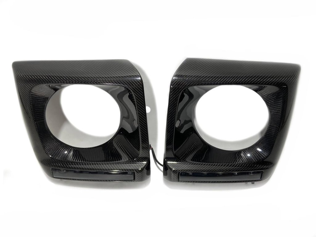 Carbon fiber front headlight covers with LEDs Set for Mercedes-Benz W463 G-Wagon-Body Parts Carbon fiber front headlight covers with LEDs Set for Mercedes-Benz W463 G-Wagon-Body Parts