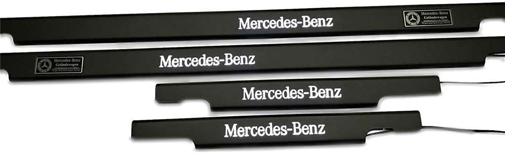 Finiture delle soglie delle porte illuminate a LED nero opaco per Mercedes-Benz G W463-Elementi di illuminazione Finiture delle soglie delle porte illuminate a LED nero opaco per Mercedes-Benz G W463-Elementi di illuminazione