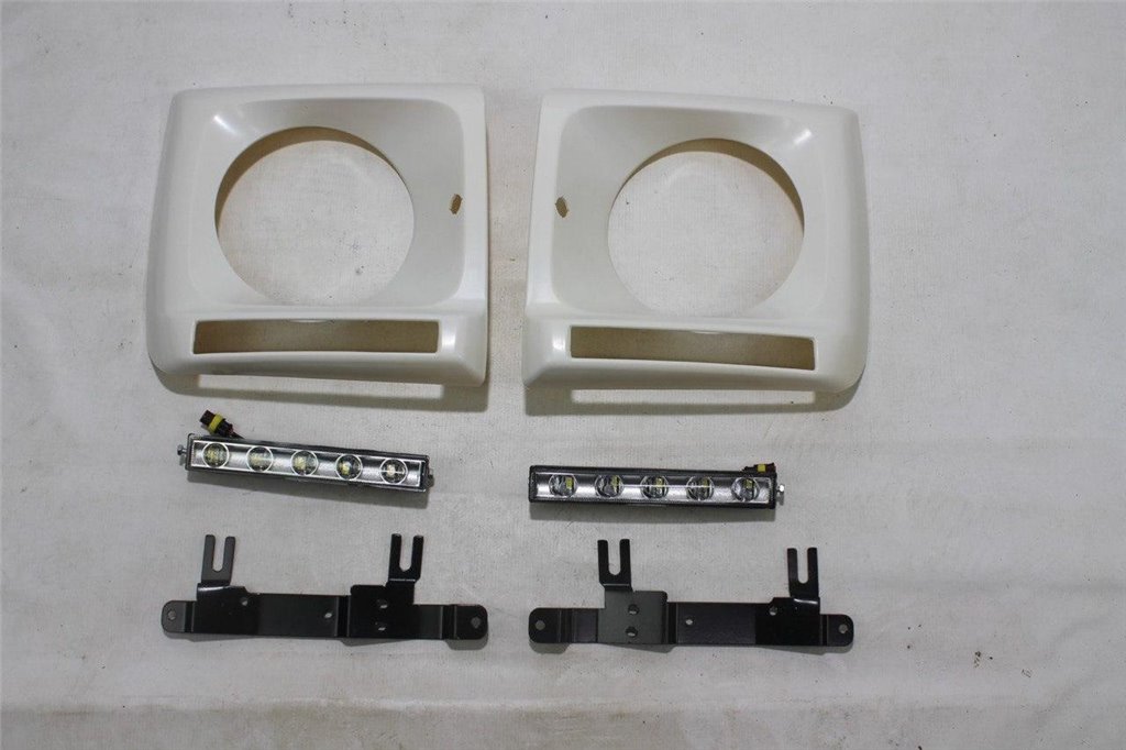 Headlight covers with LED DRL for Mercedes W463 1979-2018-Lighting Elements
