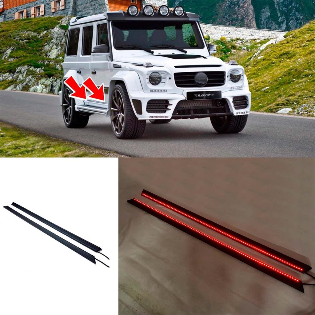 Mansory Fiberglas Einstiegsleisten unten mit LED-Leuchten für Mercedes-Benz W463 G-Klasse-Beleuchtungselemente