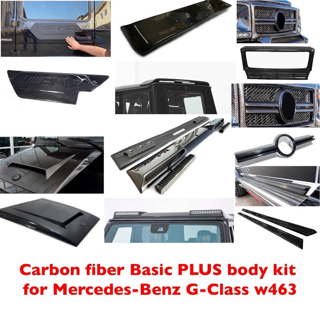 Kit carrozzeria Basic PLUS in fibra di carbonio per Mercedes-Benz Classe G w463-Kit di conversione della carrozzeria Kit carrozzeria Basic PLUS in fibra di carbonio per Mercedes-Benz Classe G w463-Kit di conversione della carrozzeria