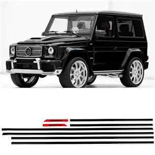 AMG RED mouldings insertions black gloss for 3-door SWB Mercedes-Benz W463 G-Class-Decorative and Functional Accessories