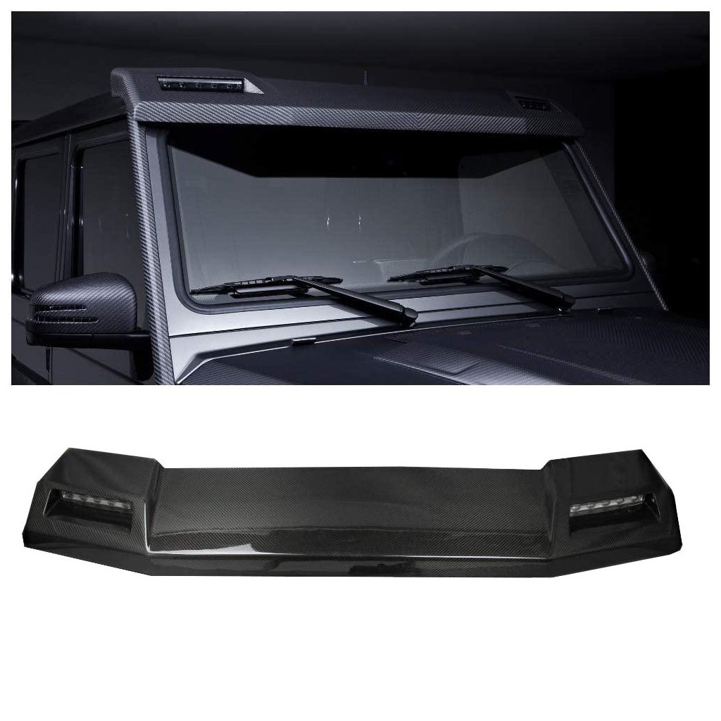 Spoiler anteriore in fibra di carbonio con LED per Mercedes-Benz W463 G-Wagon 4x4 6x6-G Class W463 6x6