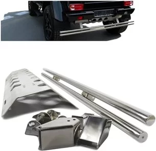 Stainless steel rear skid plate with pipes for Mercedes-Benz W463 6x6-G Class W463 6x6