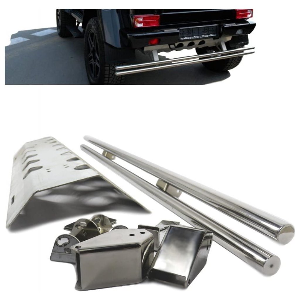 Stainless steel rear skid plate with pipes for Mercedes-Benz W463 6x6-G Class W463 6x6 Stainless steel rear skid plate with pipes for Mercedes-Benz W463 6x6-G Class W463 6x6