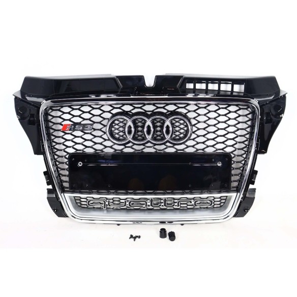 Griglia radiatore Audi A3 2008-2012, modello RS3 cromo QUATTRO-A3