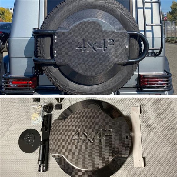 Copriruota di scorta posteriore in fibra di carbonio SENZA montaggio per Mercedes-Benz W463 G-Wagon 4x4 Squared-G Class W463 4x4 Copriruota di scorta posteriore in fibra di carbonio SENZA montaggio per Mercedes-Benz W463 G-Wagon 4x4 Squared-G Class W463 4x4