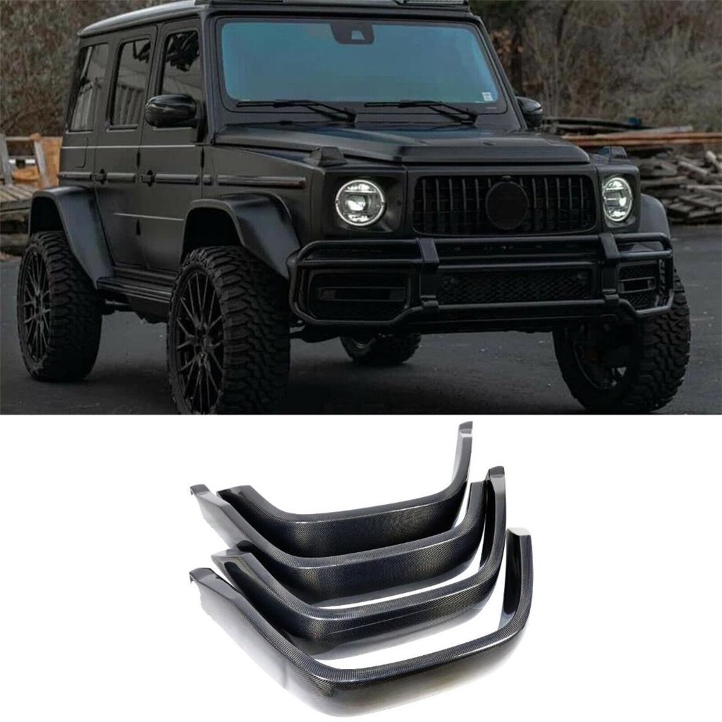 Estensioni parafango in fibra di carbonio per Mercedes-Benz W463A G-Wagon 4x4 Squared-G Class W463A 4x4 Estensioni parafango in fibra di carbonio per Mercedes-Benz W463A G-Wagon 4x4 Squared-G Class W463A 4x4